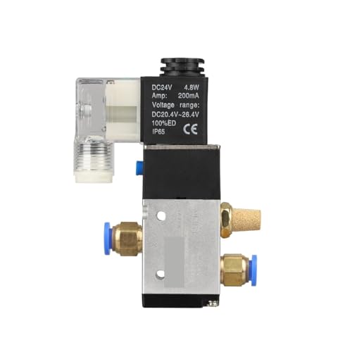 MSEURO 3V210-08 DC12V DC24V AC110V AC220V Pneumatische Armaturen 3 Weg 2 Position Air Directional Control Magnetventil Lucky(8MM,AC220V) von MSEURO