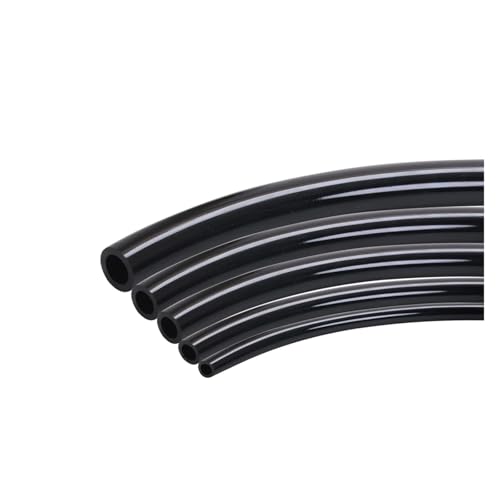 MSEURO 5 meter Pneumatische Rohr Luft Schläuche Komponente Schlauch Polyurethan PU Rohr for Kompressor Lucky(Noir,4x2.5mm) von MSEURO