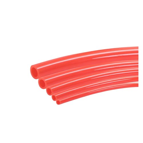 MSEURO 5 meter Pneumatische Rohr Luft Schläuche Komponente Schlauch Polyurethan PU Rohr for Kompressor Lucky(Red,14x10mm) von MSEURO