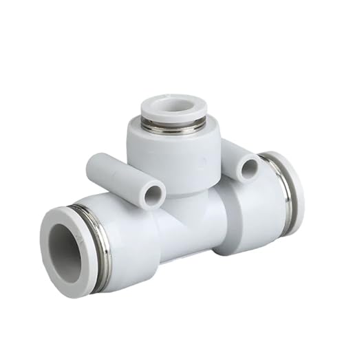 MSEURO 5 stücke Luft Kompressor Schlauch Rohr Quick Release Push In Fitting T Pneumatische Rohr Stecker Verbindung Lucky(PEG12-10-12) von MSEURO