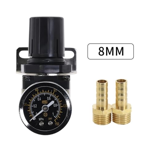 MSEURO AR2000-02 G1/4'' Pneumatisches Druckregelventil for die Luftaufbereitung - Pneumatikregler for Klimaanlagen Lucky(AR2000-02 BT-8-02) von MSEURO