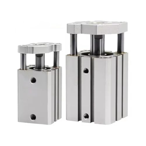 MSEURO CQMB Series No Magnet Thin AIR Cylinder Double Acting Guide Rod Compact Pneumatic Lucky(Stroke 30mm,CQMB25mm) von MSEURO