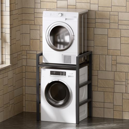 MSFE Regal über Waschmaschine,Höhenverstellbarer Wäschetrocknerständer,Lagerregal über der Waschmaschine, Tragfähigkeit 350 kg,für Waschmaschine und Trockner,73 * 64 * 110cm, Schwarz MSFE Regal über Waschmaschine,Höhenverstellbarer Wäschetrocknerständer,Lagerregal über der Waschmaschine, Tragfähigkeit 350 kg,für Waschmaschine und Trockner,73 * 64 * 110cm, Schwarz von MSFE