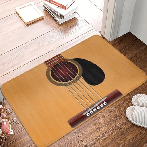 MSHEEFG Akustische Gitarre Anti-Rutsch-Fußmatte Bodenmatte Saugfähige Matte Teppich für Küche Eingang Zuhause Badezimmer Wohnzimmer Fußpolstermatten 40 * 60 cm von MSHEEFG