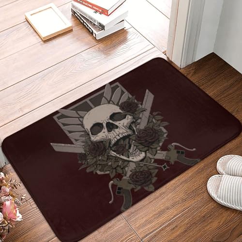 MSHEEFG Attack on Titan Giant Fighting Anime Badematte Essential Fußmatte Küche Auto Teppich Waschbar 40x60 cm von MSHEEFG