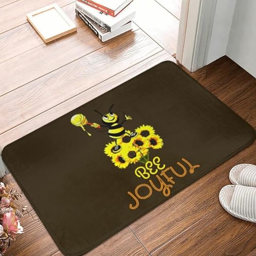 MSHEEFG Bee Joyful Polyester Fußmatte Teppich Teppichmatte Fußmatte rutschfest staubdicht Maschinenwaschbar 40 * 60CM von MSHEEFG