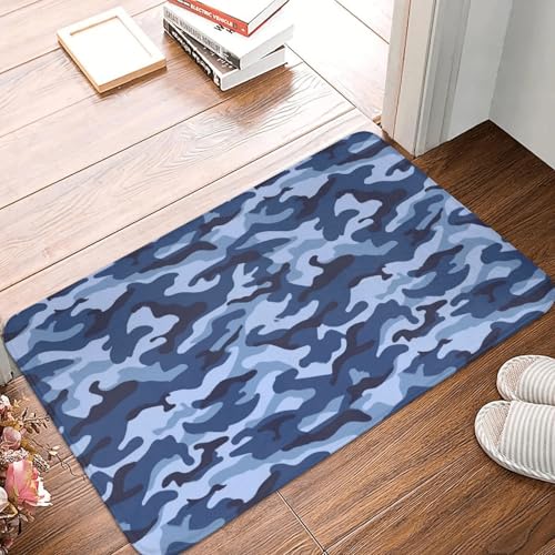 MSHEEFG Camo Camouflage Blue Anti-Rutsch-Fußmatte, Bodenmatte, Langlebiger Teppich Für Küche, Eingang, Zuhause, Badezimmer, Wohnzimmer, Fußpolstermatten 40 * 60 cm MSHEEFG Camo Camouflage Blue Anti-Rutsch-Fußmatte, Bodenmatte, Langlebiger Teppich Für Küche, Eingang, Zuhause, Badezimmer, Wohnzimmer, Fußpolstermatten 40 * 60 cm von MSHEEFG