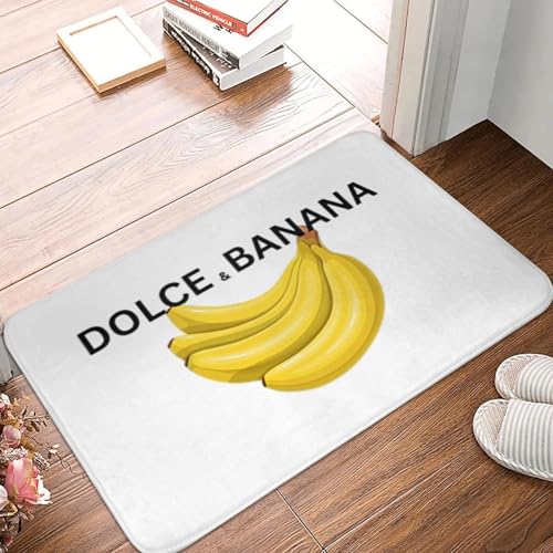MSHEEFG Dolce and Banana rutschfeste Fußmatte, Bodenmatte, Wasser- Und Ölbeständig, Teppich, Teppich, Küche, Eingang, Zuhause, Badezimmer, Wohnzimmer, Fußpolstermatten 40 * 60 cm von MSHEEFG