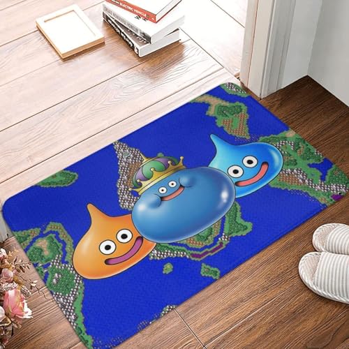 MSHEEFG Dragon Quest Warrior Dragonlord Hero Slimes Spiel Badematte Slime King Fußmatte Waschbar 40x60 cm von MSHEEFG