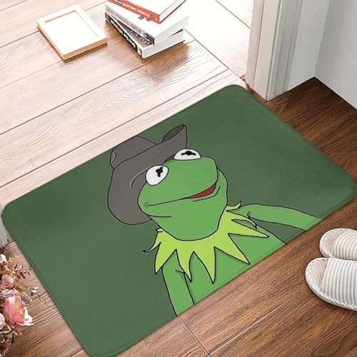 MSHEEFG Frosch Froggie Lustig Interessant Anti-Rutsch Fußmatte Badematte Kermit Balkon Teppich Maschinenwaschbar 40 * 60CM von MSHEEFG