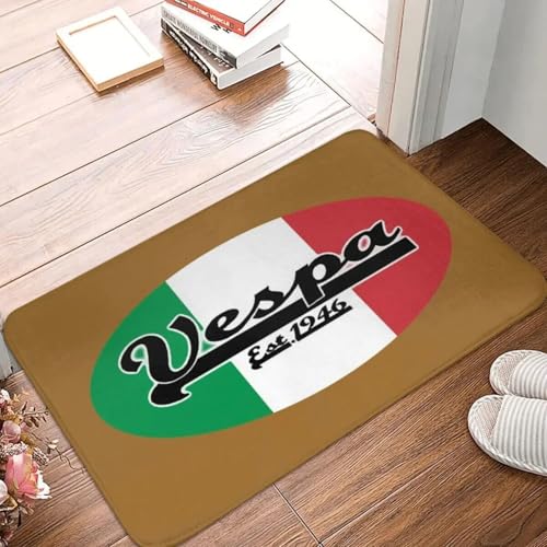 MSHEEFG Happy Camper Fußmatte Teppich Teppichmatte Fußmatte Polyester Anti-Rutsch Waschbar Entran Maschinenwaschbar 40 * 60CM von MSHEEFG