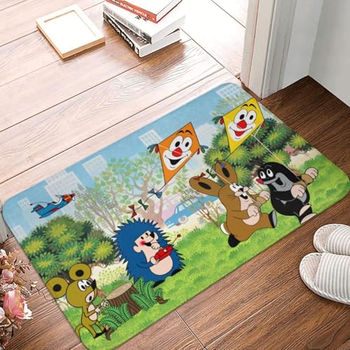 MSHEEFG Krtek Cartoon Fußmatte Küche Matte Kite Flying Flur Teppich Eingangstür Maschinenwaschbar 40 * 60CM von MSHEEFG