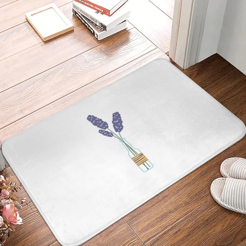 MSHEEFG Lavendel in Einer Flasche Anti-Rutsch-Fußmatte Bodenmatte Wasser Öl Beweis Teppich Teppich Für Küche Eingang Haus Schlafzimmer Fußmatte Matten 40 * 60 cm von MSHEEFG