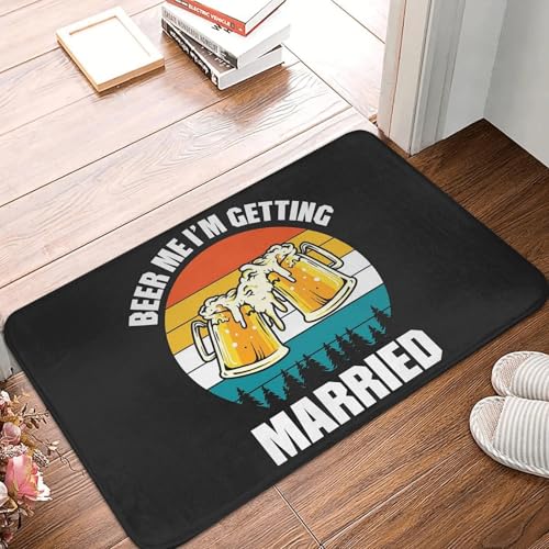 MSHEEFG Lustiger „Kiss The Cook and Bring Him A Beer“, rutschfeste Fußmatte, Bodenmatte, Langlebiger Teppich Für Küche, Eingang, Zuhause, Fußpolstermatten 40 * 60 cm von MSHEEFG