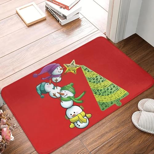 MSHEEFG Musikalische Weihnachten Fuß Matte Anti-Rutsch-Super Saugfähige Bade Matten Home Eingang Teppiche Küche Schlafzimmer Teppich Outdoor-Fuß Polster 40 * 60 cm von MSHEEFG