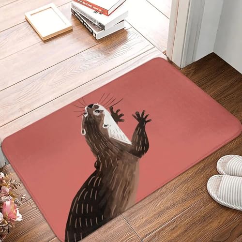 MSHEEFG Otter Pet Lover rutschfeste Fußmatte Totem Amblonyx Bad Schlafzimmer Matte Gebetsteppich Maschinenwaschbar 40 * 60CM MSHEEFG Otter Pet Lover rutschfeste Fußmatte Totem Amblonyx Bad Schlafzimmer Matte Gebetsteppich Maschinenwaschbar 40 * 60CM von MSHEEFG