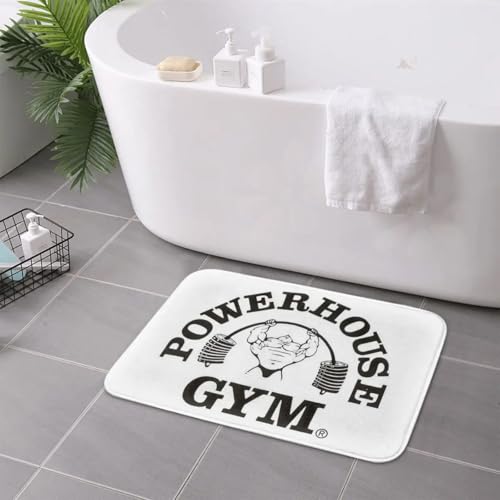 MSHEEFG Powerhouse Gym Bodybuilding Fitness Motivationszitat Fußmatte Bodenmatte Teppich für Küche Haus Balkon Fußmatten 40 * 60 cm von MSHEEFG