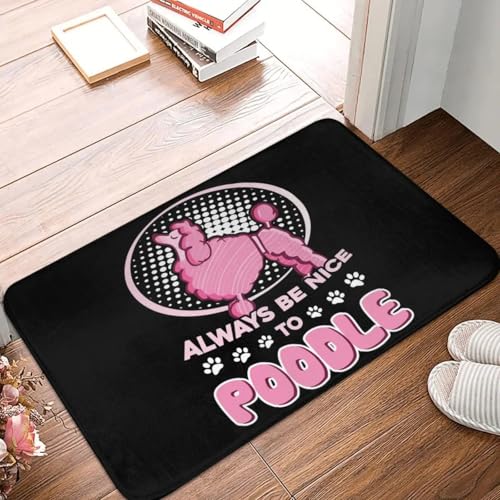 MSHEEFG Pudel-Immer Schön Sein Pudel Fuß Matte Anti-Rutsch-Badezimmer Fußmatten Home Eingang Teppich Küche Schlafzimmer Teppich Flur Fuß Polster 40 * 60 cm von MSHEEFG