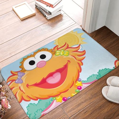 MSHEEFG Sesamstraße Anti-Rutsch-Fußmatte Badematte Zoe Balkon Teppich Eingangstür Teppich Waschbar 40x60 cm von MSHEEFG