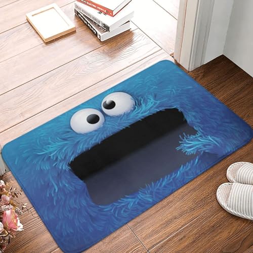 MSHEEFG Sesamstraße rutschfeste Fußmatte Küchenmatte Mund Balkon Teppich Willkommensteppich Waschbar 40x60 cm von MSHEEFG