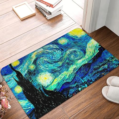 MSHEEFG Sternennacht Anti-Rutsch-Fußmatte Bodenmatte Anti-Verschleiß-Teppich Teppich Für Küche Eingang Zuhause Schlafzimmer Fußpolstermatten 40 * 60 cm von MSHEEFG