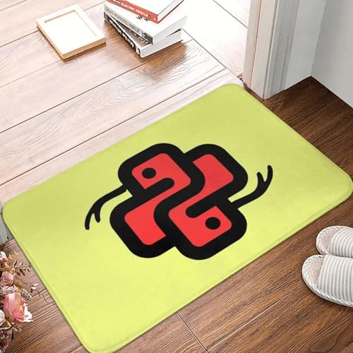 MSHEEFG Türmatte Python Snake Design Anti-Rutsch-Fußmatte Bodenmatte Staubschutz Teppich für Küche Eingang Haus Balkon Fußmatten Waschbarkeit 40 * 60 cm von MSHEEFG