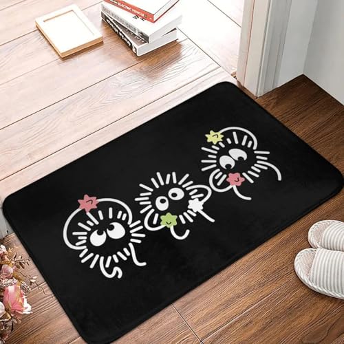 MSHEEFG Türmatte Ruß Studio Ghibli Anti-Rutsch-Fußmatte Bodenmatte Staubschutz Teppich Teppich für Küche Eingang Haus Balkon Fußmatten Waschbarkeit 40 * 60 cm von MSHEEFG