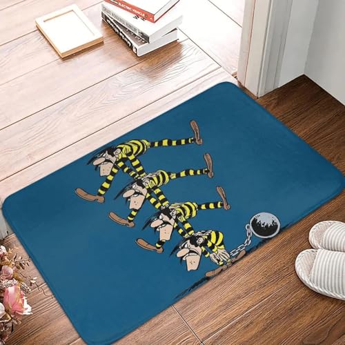 MSHEEFG TürmatteLucky Luke Cartoon Badematte The Dalton Brothers Fußmatte Wohnzimmer Teppich Balkon Home Decor Waschbar 40 * 60 cm von MSHEEFG