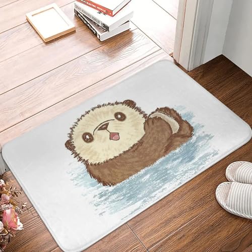 MSHEEFG TürmatteTier Badematte Meer Otter Fußmatte Wohnzimmer Teppich Balkon Teppich Home Decoration Waschbar 40 * 60 cm von MSHEEFG