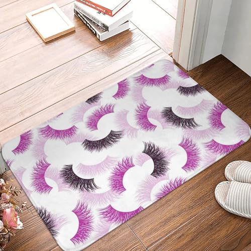 MSHEEFG Wimpern Wimpern Muster Anti-Rutsch-Fußmatte Bodenmatte Kissen Teppich Teppich Für Küche Eingang Zuhause Badezimmer Wohnzimmer Fußpolster Matte 40 * 60 cm von MSHEEFG