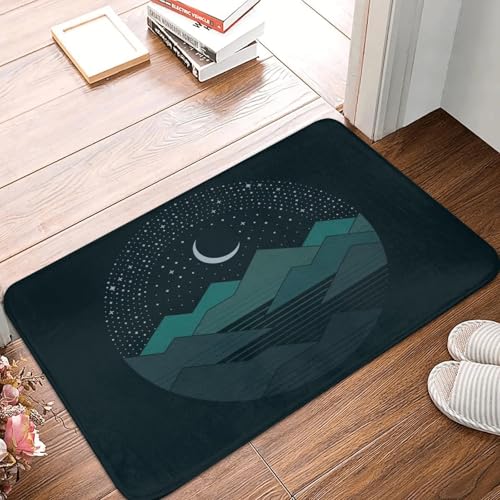 MSHEEFG Zwischen Den Bergen Und Den Sternen, rutschfeste Fußmatte, Bodenmatte, Staubdichter Teppich Für Den Eingangsbereich, Zuhause, Badezimmer, Fußpolstermatten 40 * 60 cm von MSHEEFG