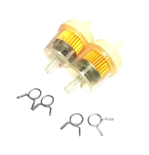 2 X Motorrad Inline 1/4 3/16 für Gas KRAFTSTOFFFILTER für ATV für UTV Jetski Quad W/4 Klemmen Gartenteile von MSHOZMD