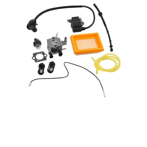 Spacer Vergaser Kit Öl Blase Gelb Kraftstoff Schlauch Werkzeuge FS120 FS200 FS250 Zündspule Für Gartenteile von MSHOZMD
