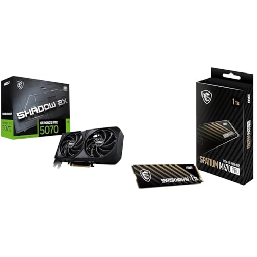 GeForce RTX 5070 12G Shadow 2X OC + SPATIUM M470 Pro PCIe 4.0 NVMe M.2 1TB von MSI