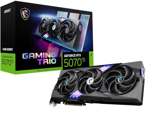 GeForce RTX 5070 Ti 16G Gaming Trio OC — 16GB GDDR7 (28Gbps/256-bit), PCIe 5, Boost: 2572 MHz, HDMI 2.1b, DisplayPort 2.1b von MSI