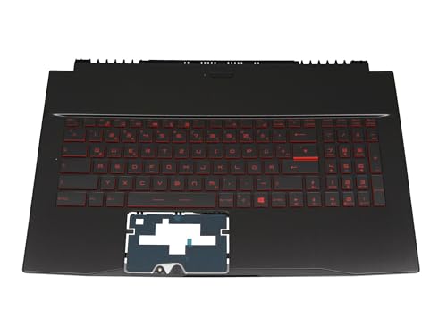MSI 957-17F31E-C06 Original Tastatur inkl. Topcase DE (deutsch) schwarz/rot/schwarz mit Backlight für GF75 Thin 10SCSXR (MS-17F3), 10SC (MS-17F4), 10SC (MS-17F6), 10SD (MS-17F3) von MSI