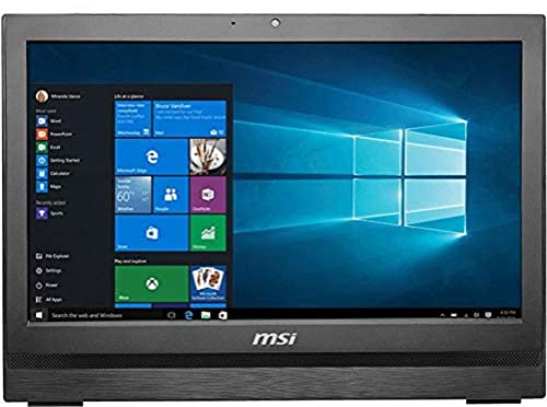 MSI 9S6-AA7811-025 Pro 20T 6M-025DE All-in-One Desktop PC (Intel Core i3-6100, 128GB Festplatte, 4GB RAM, HD-Grafik, Win 10 Pro, 50,8 cm (20 Zoll)) schwarz von MSI