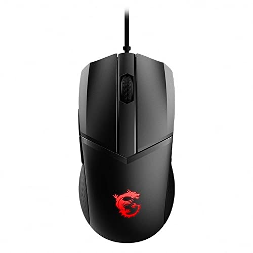 MSI CLUTCH GM41 LIGHTWEIGHT V2 Gaming Maus - 16.000 DPI Optischer Sensor, symmetrisch, 60Mio+ Click OMRON-Switches, 6 Tasten, FriXionFree Kabel, 1ms Latenz, RGB Mystic Light, 65g - kabelgebunden von MSI