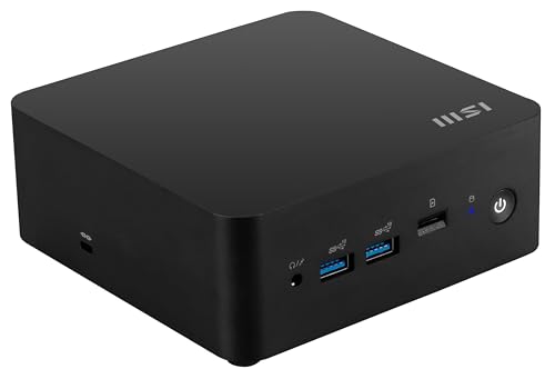 MSI Cubi NUC Barebone Desktop, Intel Core 5-1345U, 2X DDR5 Slots (bis zu 64 GB), vPRO Enterprise, WiFi 6E, 3 Jahre Advance Replacement (13MQG-203BUS) von MSI