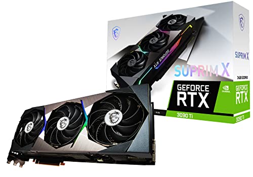 MSI Gaming GeForce RTX 3090 Ti 24GB GDRR6X 384-Bit HDMI/DP Nvlink Tri-Frozr Ampere Architecture OC Grafikkarte (RTX 3090 Ti SUPRIM X 24G) von MSI