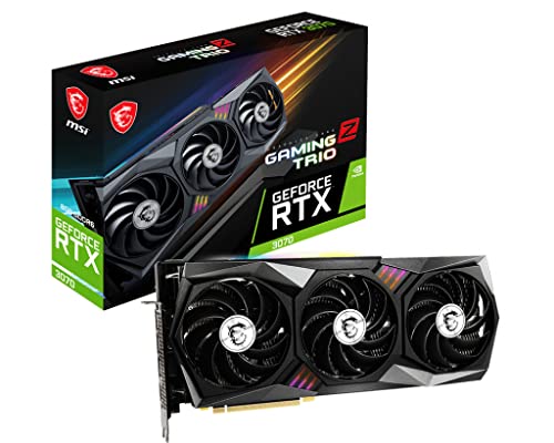 MSI GeForce RTX 3070 GAMING Z TRIO 8G LHR Grafikkarte - NVIDIA RTX 3070 LHR, GPU 1845 MHz, 8 GB GDDR6 Speicher von MSI