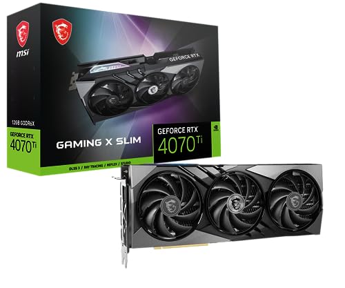 MSI GeForce RTX 4070 Ti GAMING X SLIM 12G Grafikkarte - 12GB GDDR6X (21Gbps/192-bit), TRI FROZR 3, PCIe 4.0, Dual BIOS, RGB von MSI