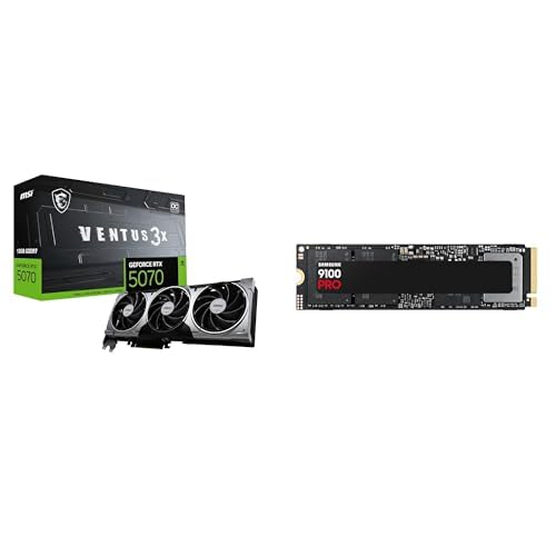 MSI GeForce RTX 5070 12G Ventus 3X OC + Samsung 9100 PRO NVMe M.2 SSD, 2 TB MSI GeForce RTX 5070 12G Ventus 3X OC + Samsung 9100 PRO NVMe M.2 SSD, 2 TB von MSI