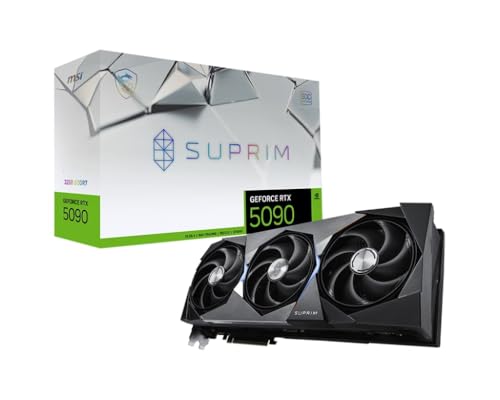 MSI GeForce RTX 5090 32G SUPRIM SOC — 32GB GDDR7 (28Gbps/512-bit), PCIe 5, Boost: 2565 MHz, HDMI 2.1b, DisplayPort 2.1b von MSI