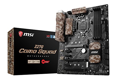 MSI Intel 1151 Z270 Camo Squad DDR4 m.2 Audio LAN usb3.1 Mil CL5 ATX Motherboard – Schwarz MSI Intel 1151 Z270 Camo Squad DDR4 m.2 Audio LAN usb3.1 Mil CL5 ATX Motherboard – Schwarz von MSI