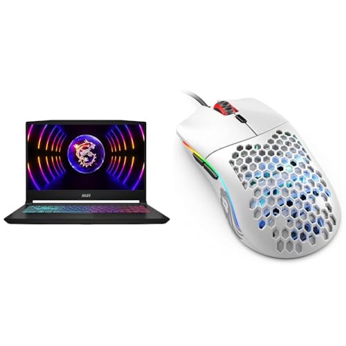 MSI Katana 17 Gaming Notebook, 43,9 cm (17,3 Zoll) FHD, 144 Hz & Glorious Gaming Model O Wired Gaming Mouse – superleichtes Wabendesign mit 67 g von MSI