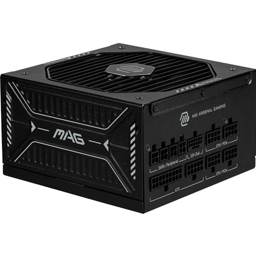 MSI MAG A1000GLS PCIE5 Netzteil, 1000W, 80 Plus Gold, ATX 3.1, PCIe 5.1 GPU Unterstützung, Native 12V-2x6, Zweifarbiger 12V-2x6 Anschluss, ATX PSU, Modulare Kabel MSI MAG A1000GLS PCIE5 Netzteil, 1000W, 80 Plus Gold, ATX 3.1, PCIe 5.1 GPU Unterstützung, Native 12V-2x6, Zweifarbiger 12V-2x6 Anschluss, ATX PSU, Modulare Kabel von MSI