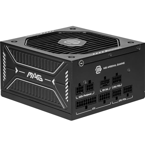 MSI MAG A650GLS PCIE5 Netzteil, 650W, 80 Plus Gold, ATX 3.1, PCIe 5.1 GPU Unterstützung, Native 12V-2x6, Zweifarbiger 12V-2x6 Anschluss, ATX PSU, Modulare Kabel MSI MAG A650GLS PCIE5 Netzteil, 650W, 80 Plus Gold, ATX 3.1, PCIe 5.1 GPU Unterstützung, Native 12V-2x6, Zweifarbiger 12V-2x6 Anschluss, ATX PSU, Modulare Kabel von MSI
