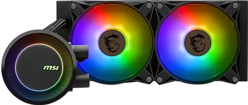 MSI MAG CORELIQUID E240 - AIO RGB CPU Flüssigkeitskühler - 240 mm Kühler - Dual 120 mm ARGB PWN Lüfter MSI MAG CORELIQUID E240 - AIO RGB CPU Flüssigkeitskühler - 240 mm Kühler - Dual 120 mm ARGB PWN Lüfter von MSI