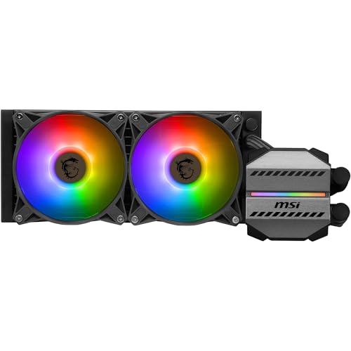 MSI MAG CORELIQUID M240 AIO CPU 12-Wege Split-Flow-Wasserkühlung, verdampfungssichere Schläuche, unterstützt aktuelle Sockel wie AM5 und 1700 von MSI